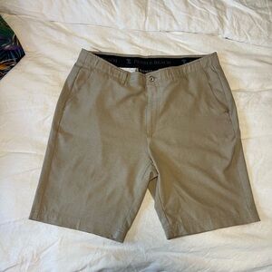 Pebble Beach Men's Khaki Flat Front Shorts